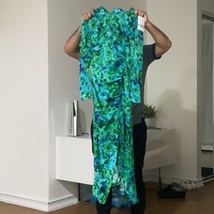 Zara body con asymmetrical midi dress brand new